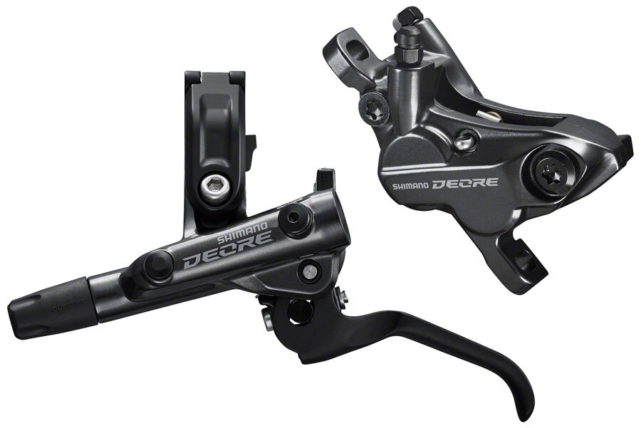 Shimano Deore BL-M6100/BR-M6120 Disc Brake and Lever – Front, Hydraulic, Resin P