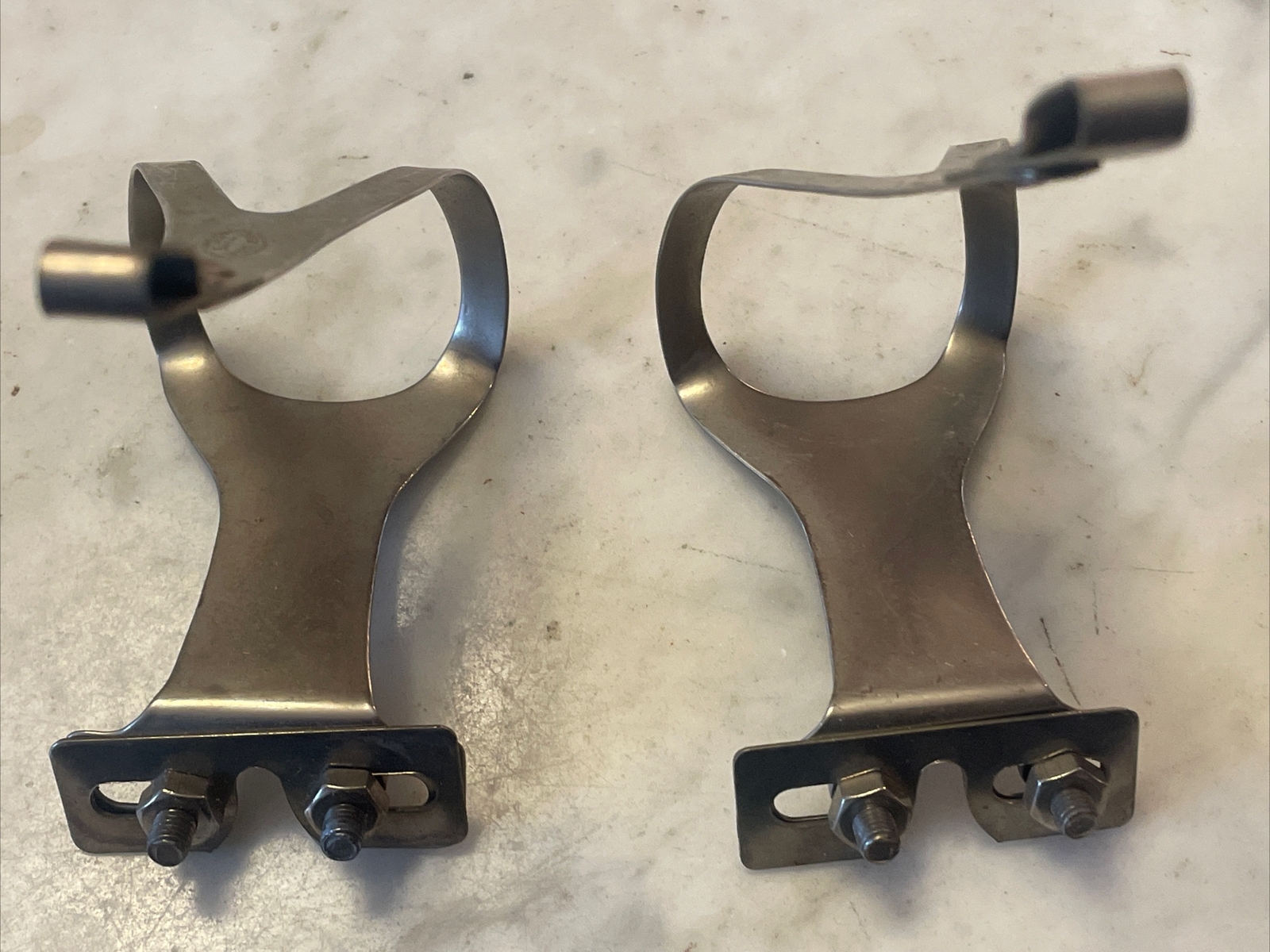 New-Old-Stock BLITZ TOE CLIPS Size Large • Made in Germany. (NJ)