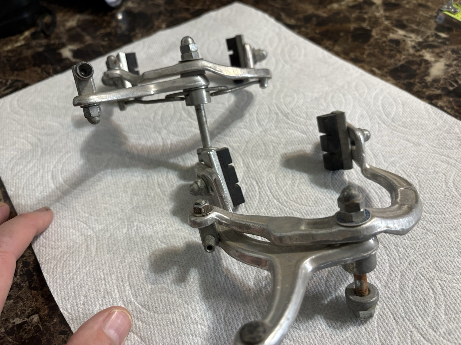 BMX 1000A Sidepull Brake Caliper PAIR Front Rear Silver used brakes APSE CHINA
