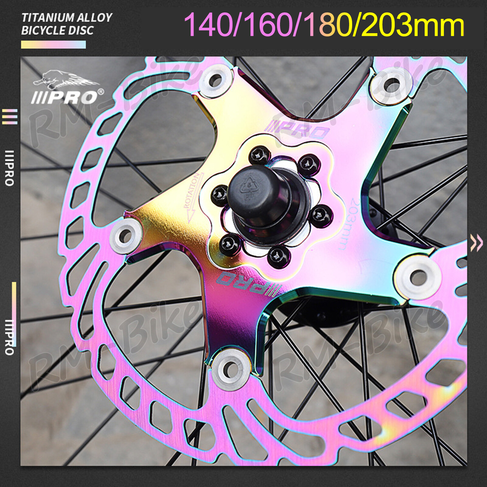 1/2PC Floating Rotor 140/160/180/203MM Bike Disc Brake Rotor 6 Bolts fit Shimano