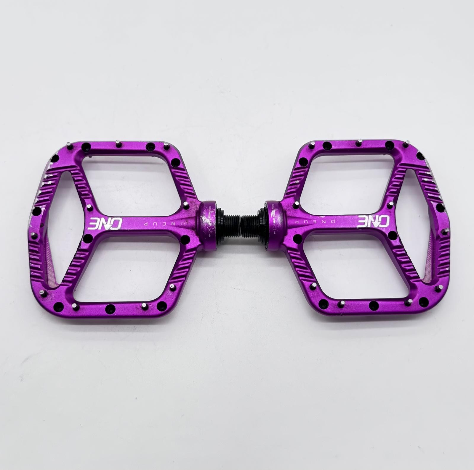 OneUp Components Aluminum Pedal – Purple MTB Large Platform