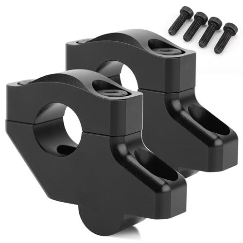 1 1/8″ Handlebar Bar Risers Motorcycle Bar Clamps 28mm Bar for Motorbike Black