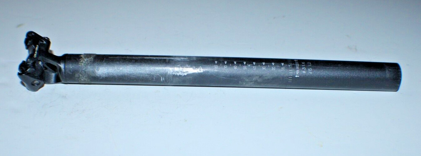Seatpost Seat Tube 395/31.8mm 0-40mm Offset Black MTB Gravel Fast USA Shipper :)