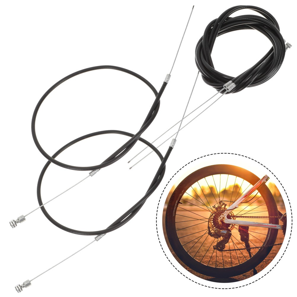 1 Set Professional Bike Brake Cable Kit Reusable Black Stainless Steel PVC