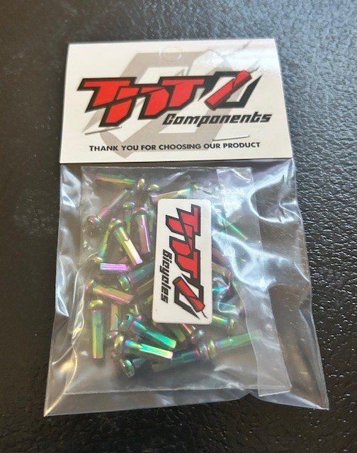 FREE SHIPPING – OIL SLICK / JET FUEL Bicycle Spoke NIPPLES 14G / 16mm 36pcs