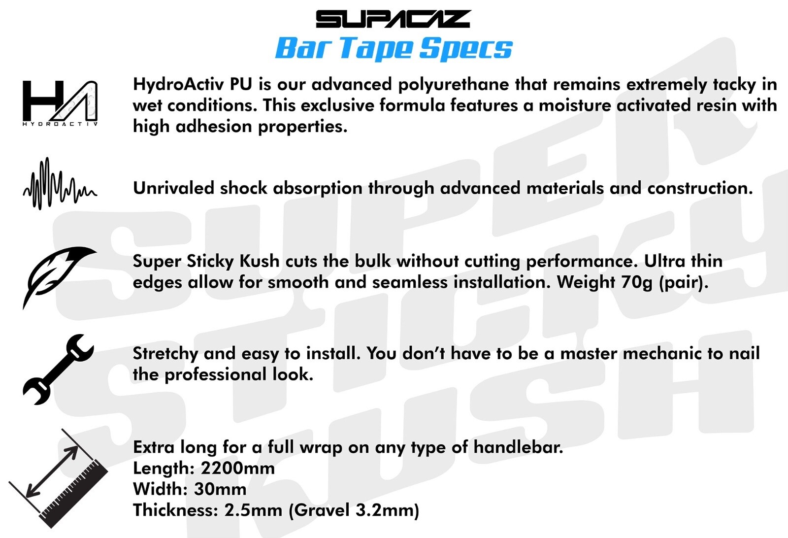 Supacaz Super Sticky Kush Star Fade White Bar Tape Grip Wrap – Brand Direct