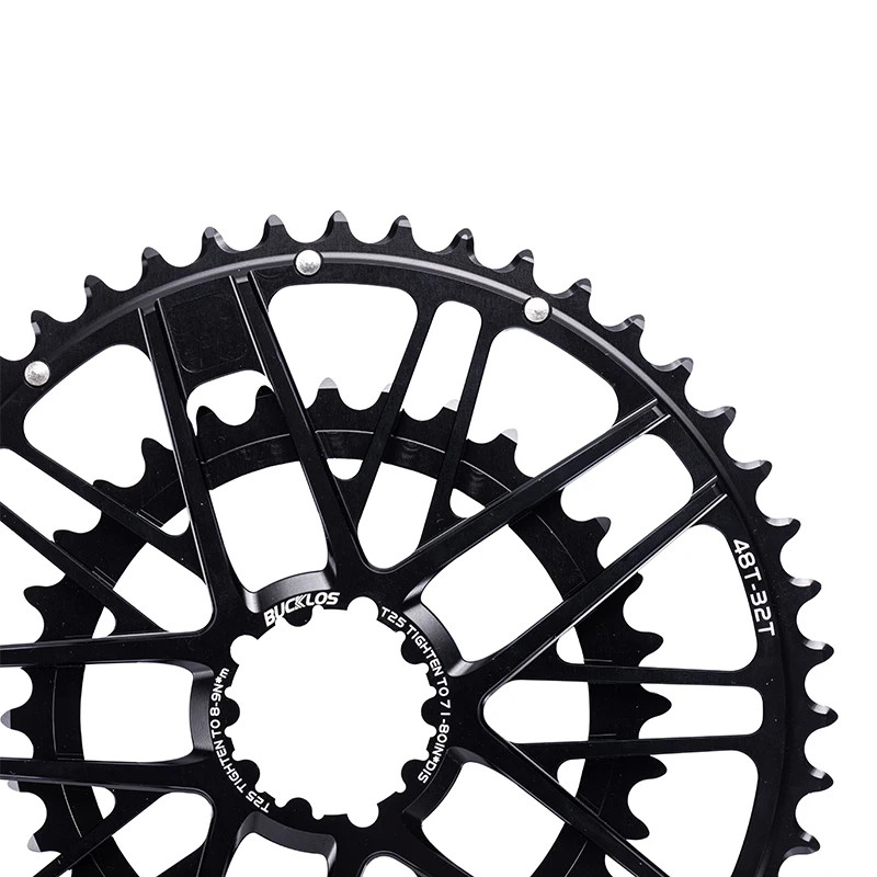 170/172.5mm Cranks Arm Road Gravel Bike Crankset 48-32T with Double Chainring BB