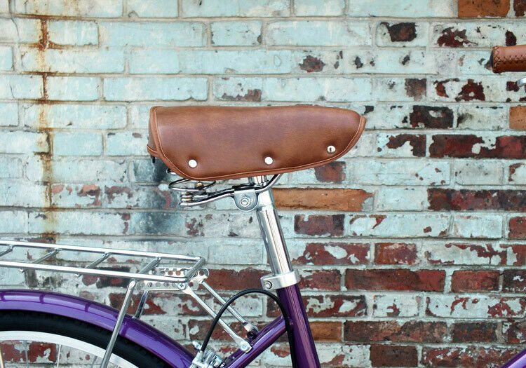 25*20cm Retro Bicycle Saddle PU Leather Cycling Vintage Folding Bike Seat