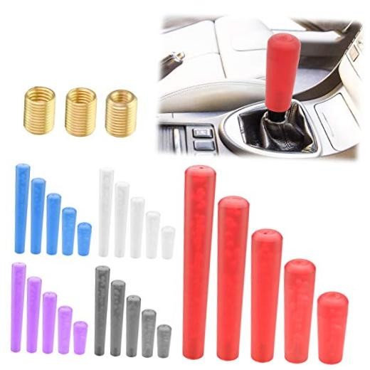 Blue Shift Knob Stick Frosted Matte Crystal Bubble Long Throw 20cm Matte Blue