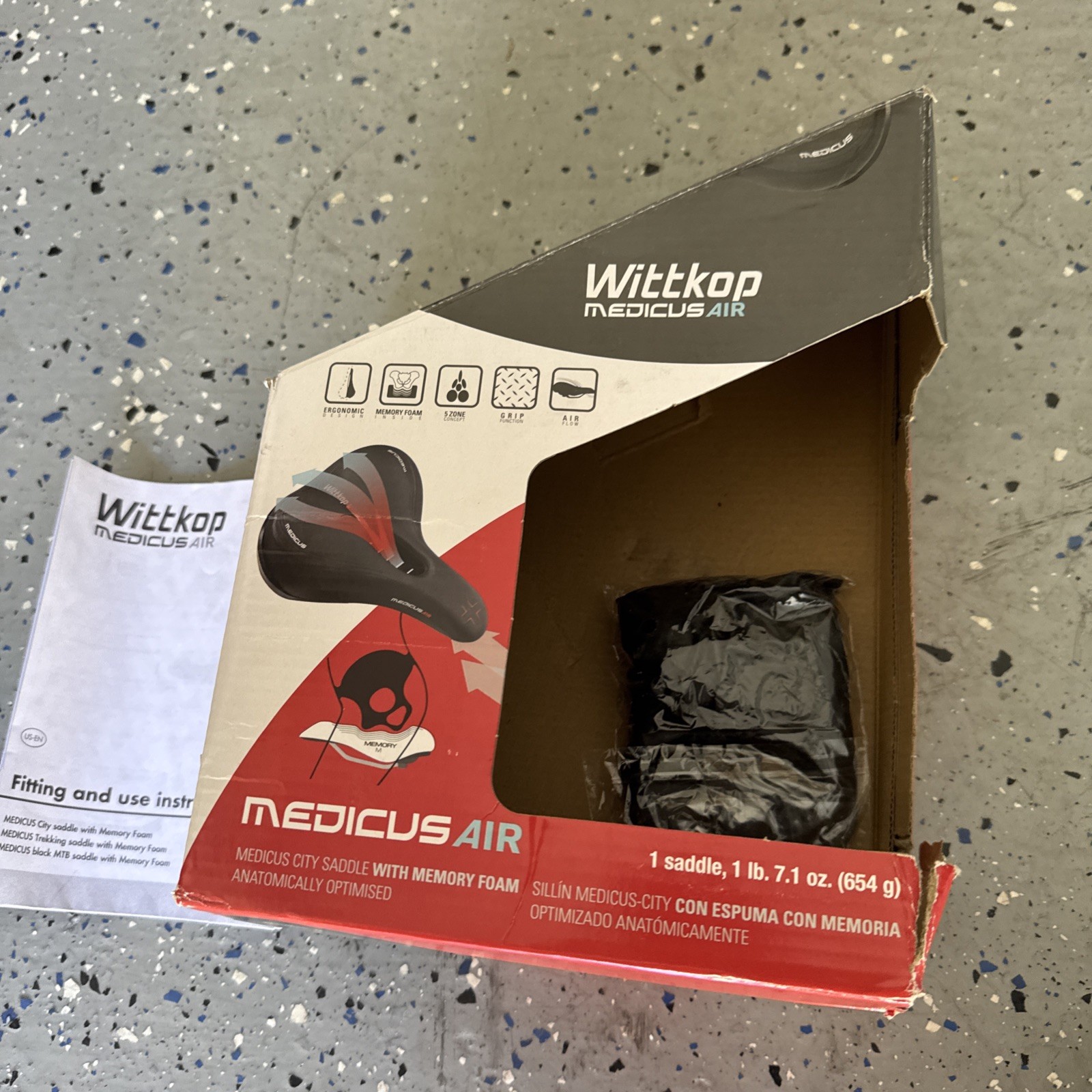 Wittkop Medicus Air 97995413-1 Bicycle Seat Memory Foam Waterproof City Saddle