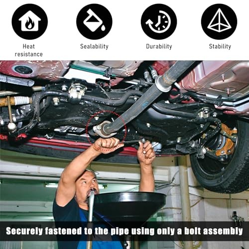 2 PCS Car Exhaust Gasket, 2.5 Inch 2-Bolt Exhaust Pipe Flange Gasket 2.5In