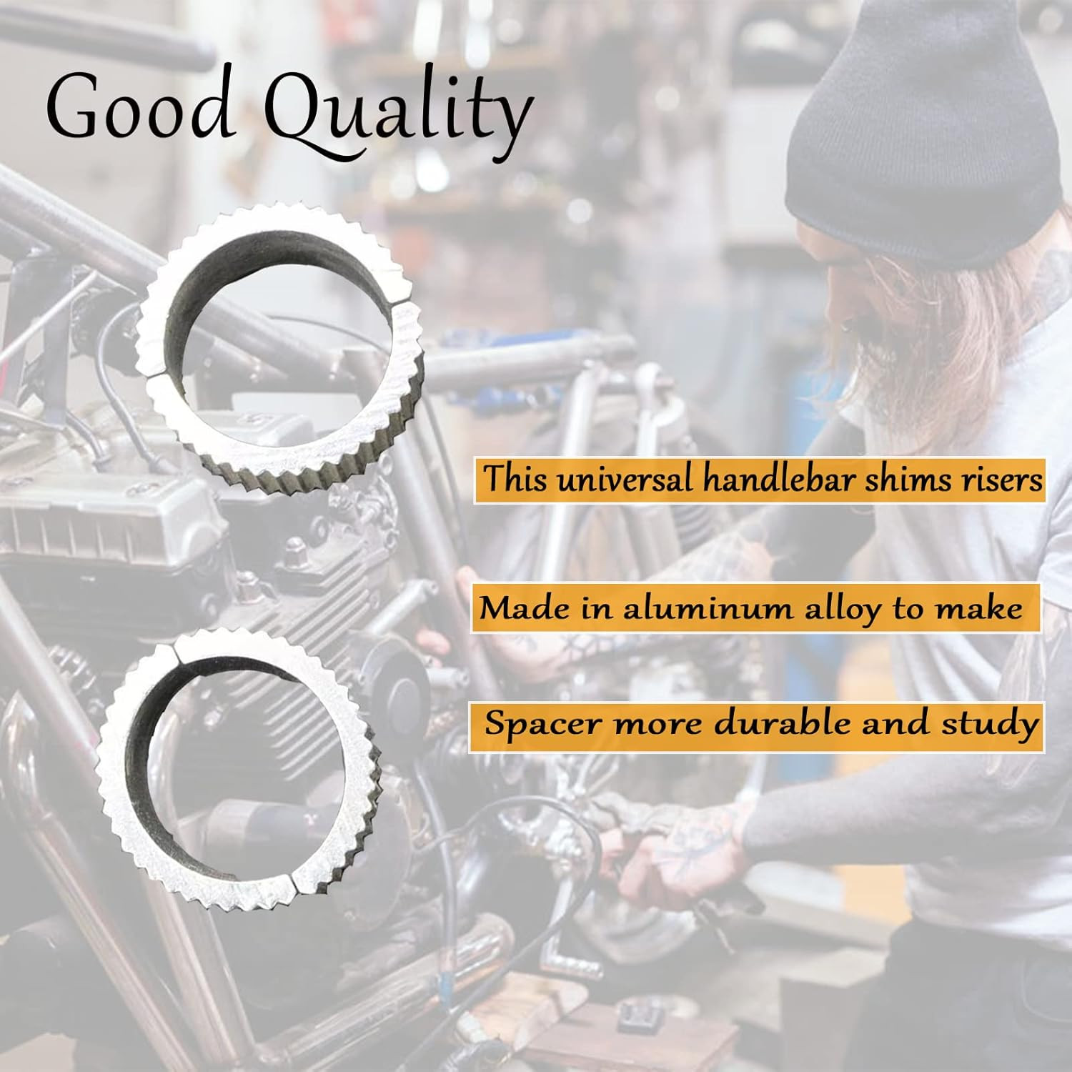 4Pcs Universal Conversion Shims Spacer 7/8»/22Mm Handlebar to 1»/25Mm Risers H