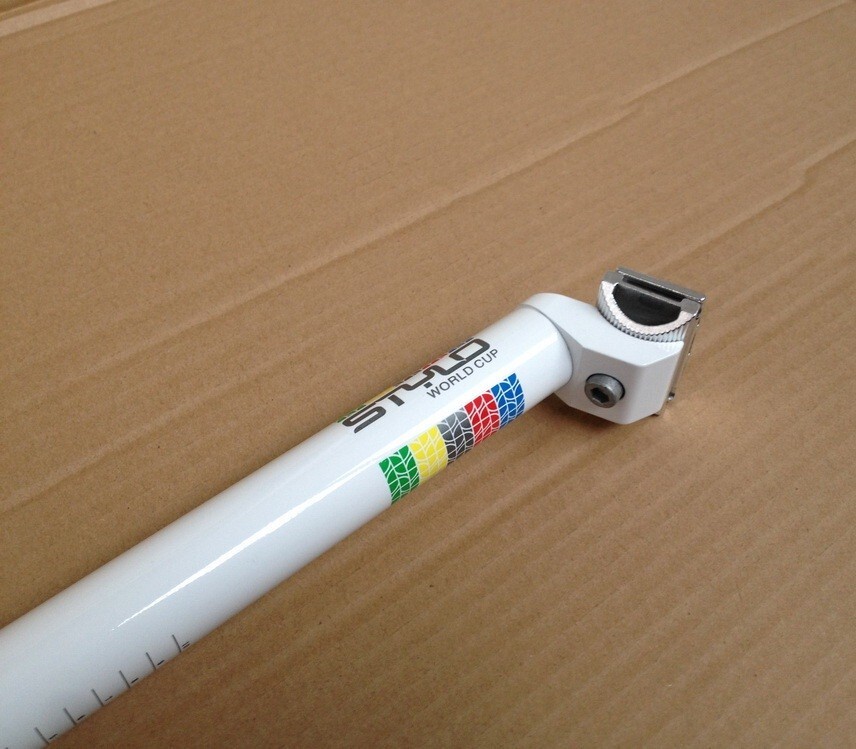 Aluminum MTB Road XC Bike saddle Seat post Backsweep Plain Seatpost 30.8*350mm