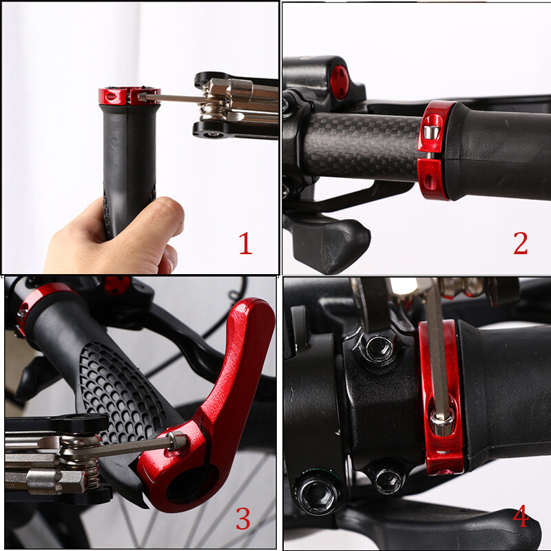 Ergonomic MTB Mountain Bike Bicycle Handlebar Rubber Grips Cycling Lock-On Ends