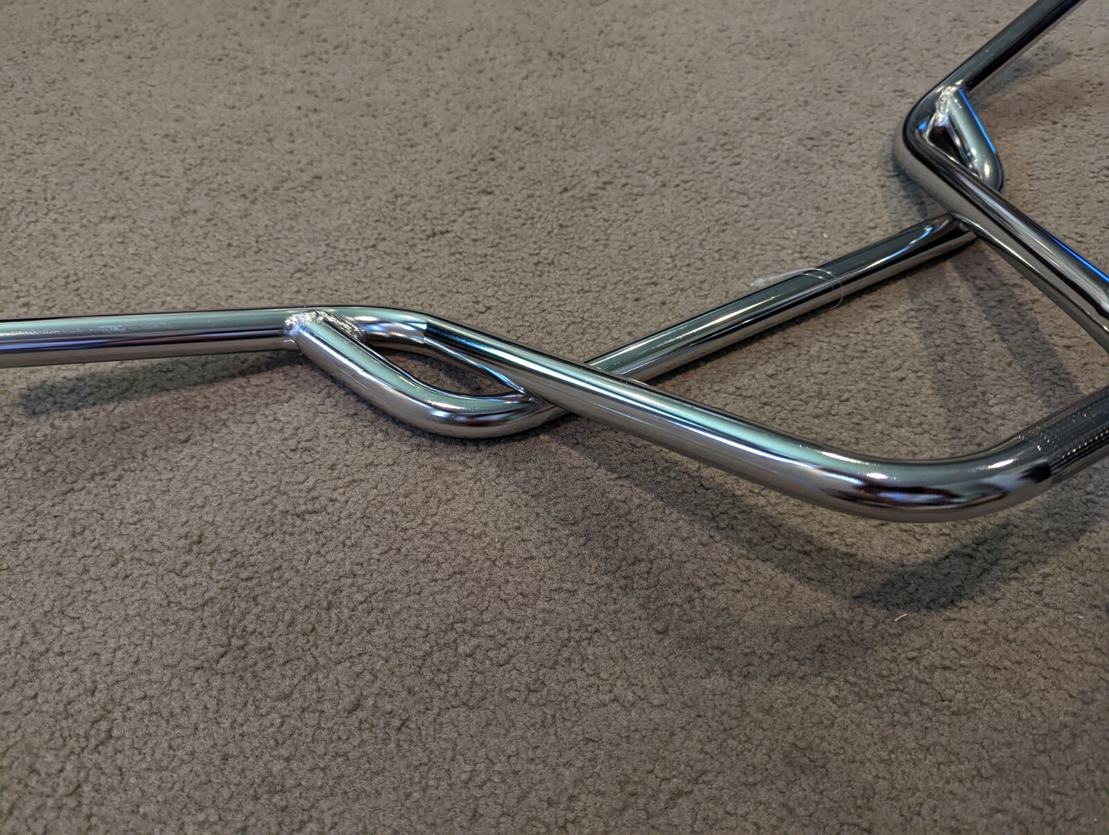 CHROME PRETZEL BMX FREESTYLE BICYCLE HANDLEBARS 22.2 MM, 11″RISE
