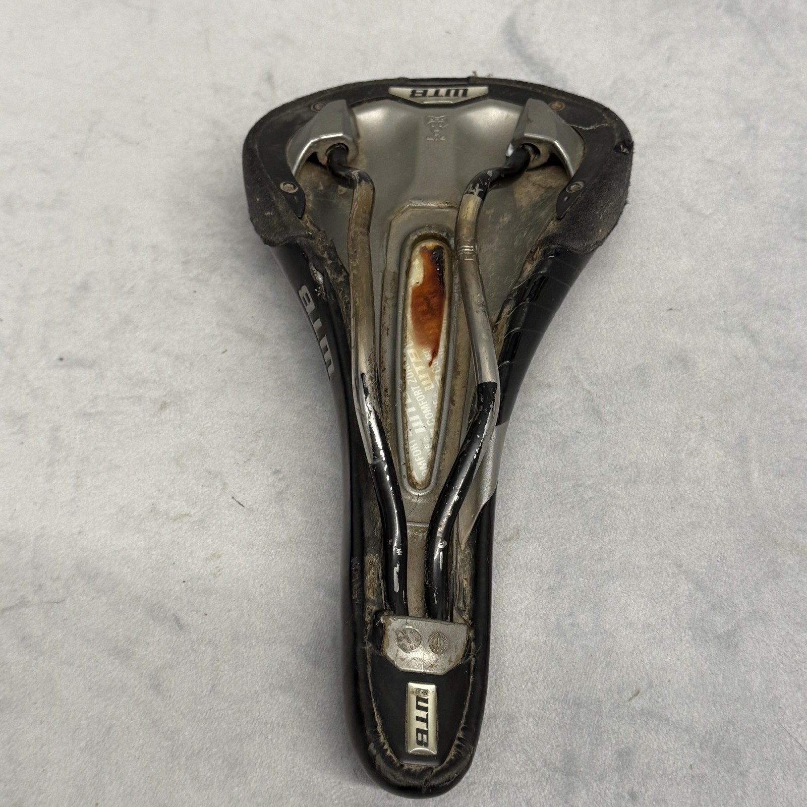 Kona WTB Racing Bike Saddle Mens Black Comfort Zone Steel Rails Seat MTB Road