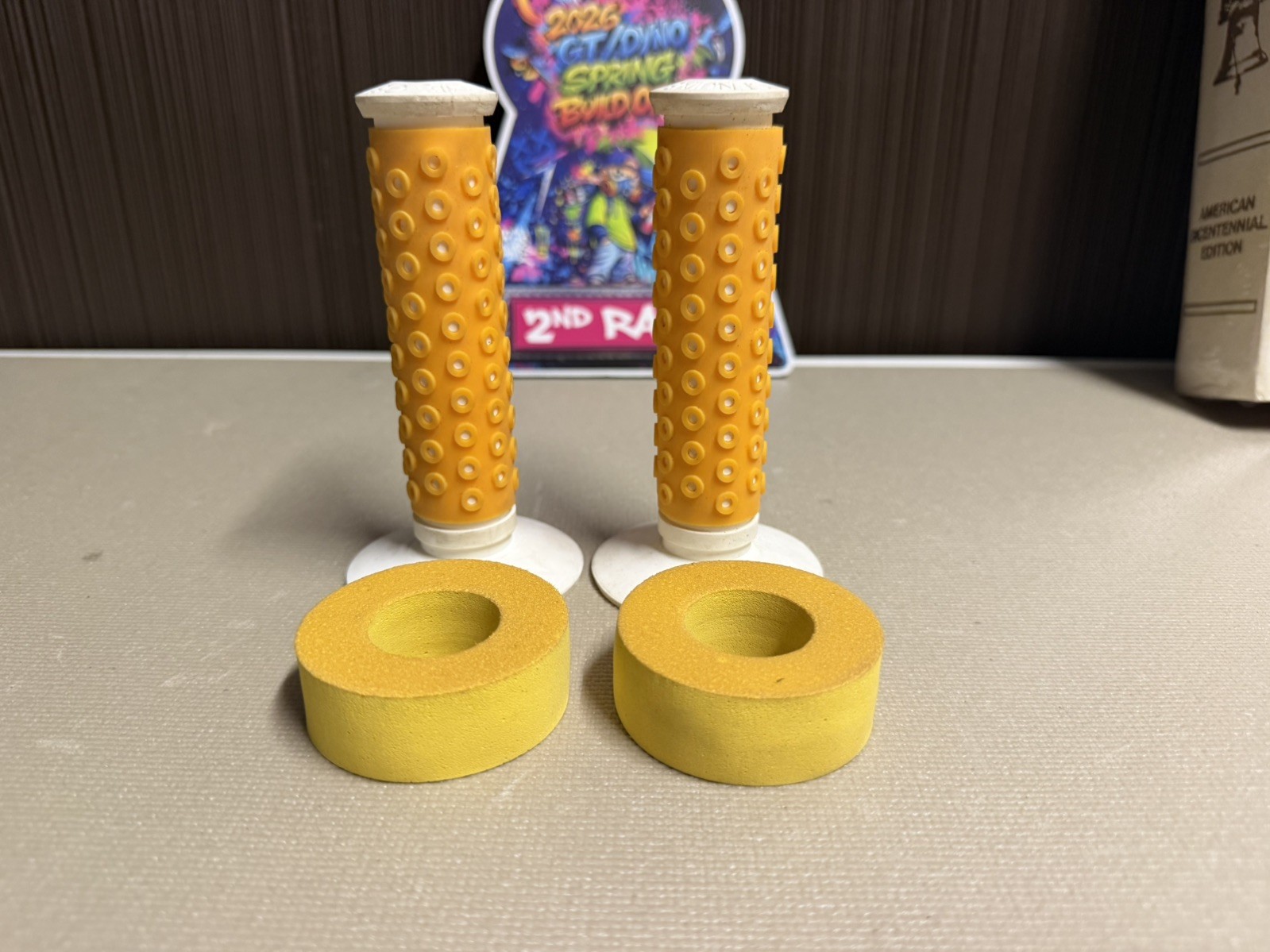 Oakley B-1B BMX Grips Yellow Genuine Oakley Old School BMX with OG donut grips ￼