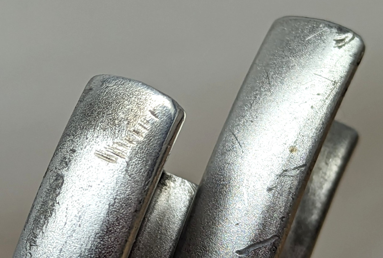 Vintage unbranded silver customized unique bar extensions MTB