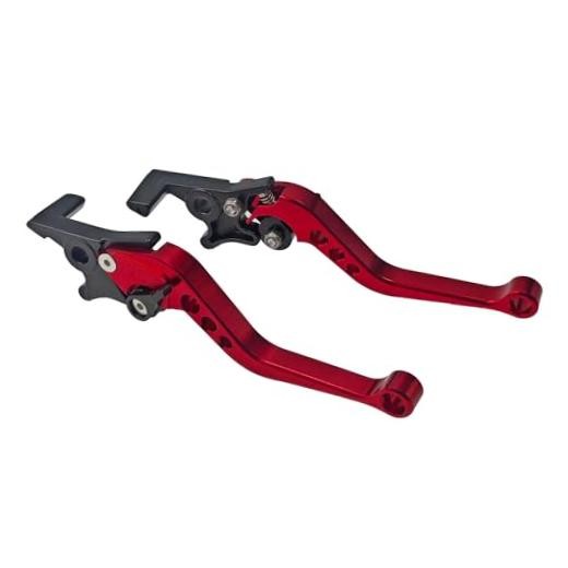 1 Pair 22mm 7/8″ CNC Aluminum Motorcycle Clutch Disc Brake Lever Handles, Red