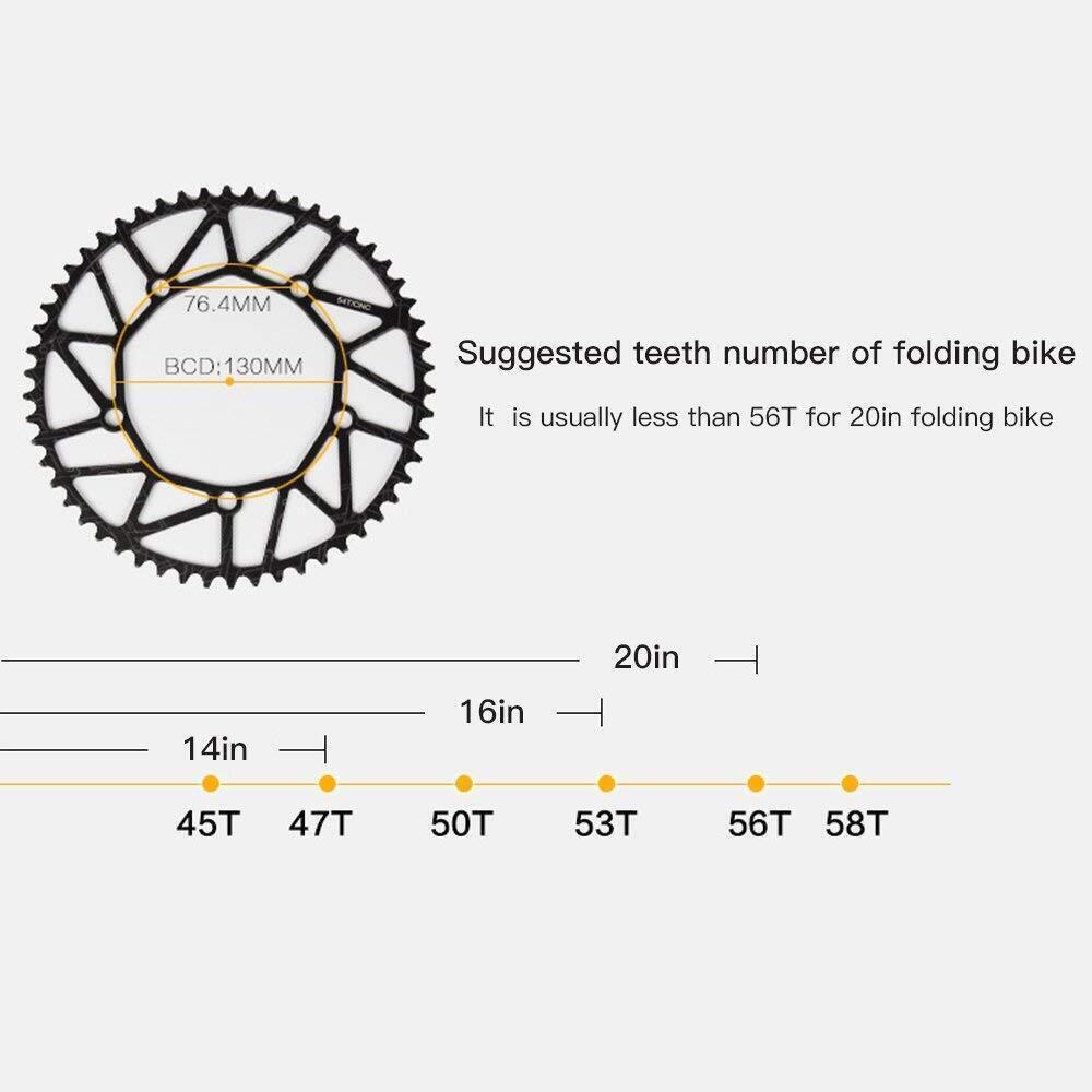 Litepro 130BCD Folding Road Bike Chainring 47-58T Bicycle Chain Wheel Crankset