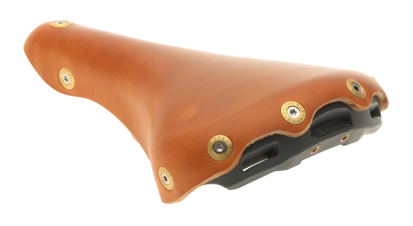 Gilles Berthoud Agnel Saddle Titanium Rails Hard Leather Natural NEW NOS NIB