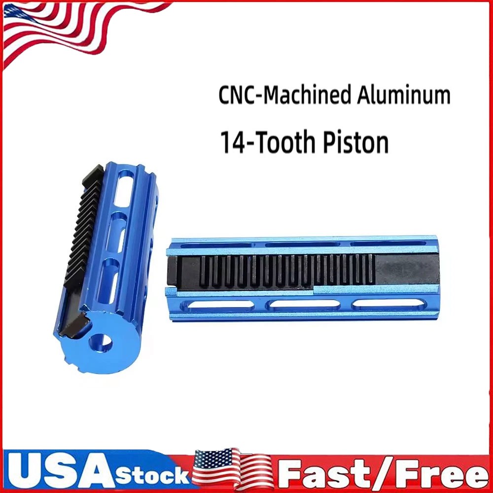 CNC-Machined Aluminum 14-Tooth Piston,SHS Steel-Cut Tooth Metal Ladder High-Flow