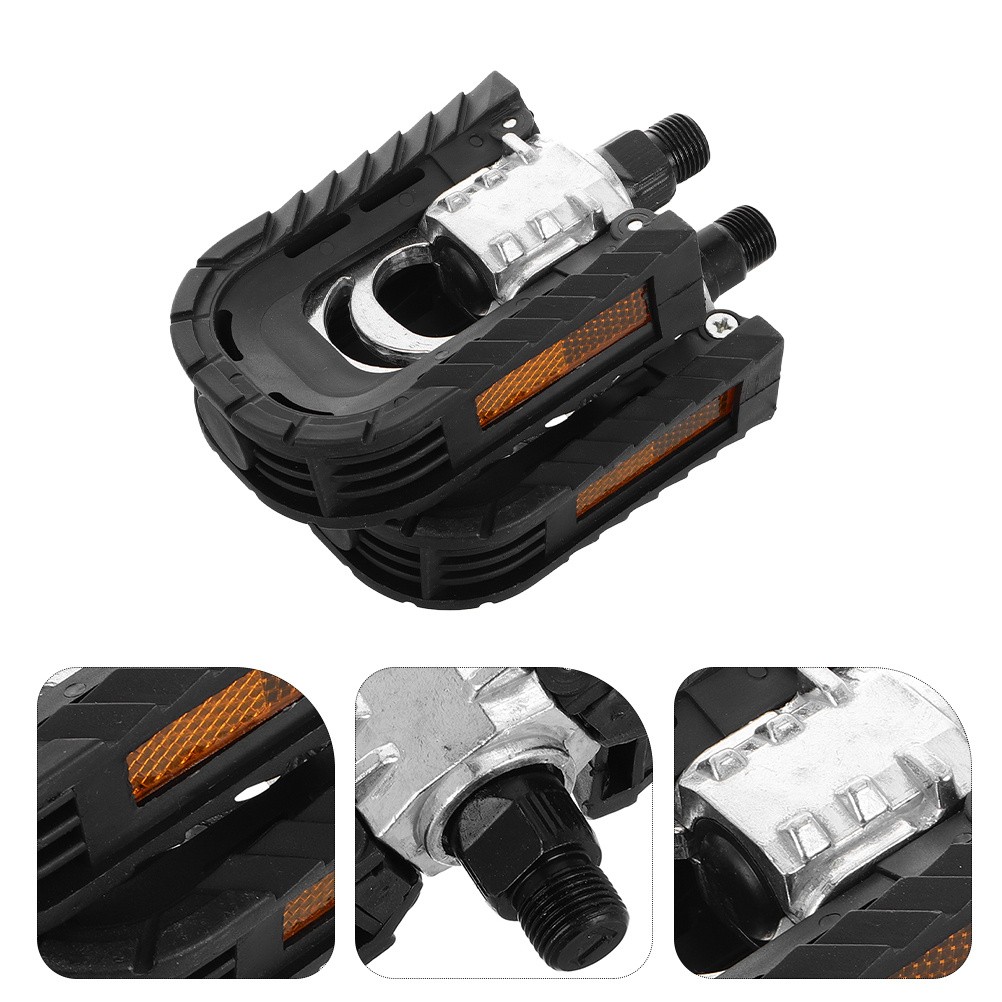 2 Pairs Folding Mountain Bike Pedals Aluminum Alloy Platform Bicycle Flat