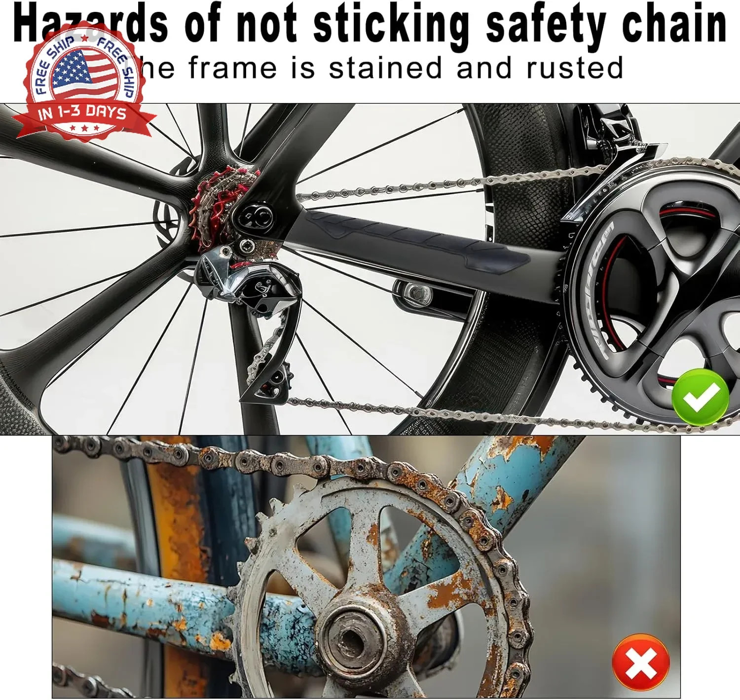 Mountain Bike Chainstay Protector Silicone MTB Frame Guard 216x53mm 2 Pcs for Bi