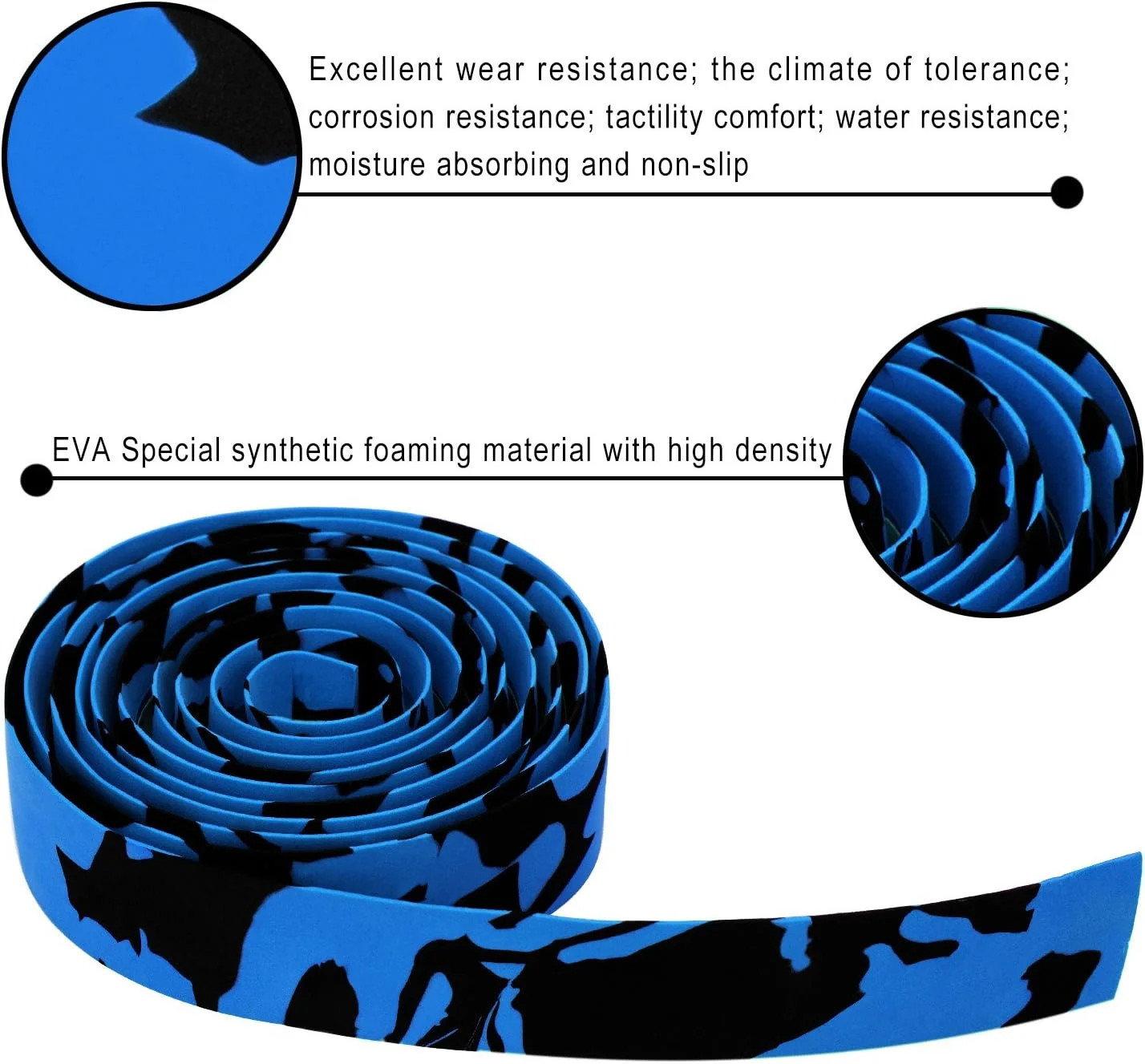 Comfort Gel Road Bike EVA Handlebar Tape Bike Bar Tape Camouflage Series Tape wi