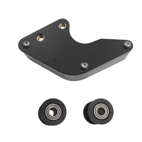 Motorcycle Aluminum Plastic Chain Guard Guide Protector+8M 10M Chain Black