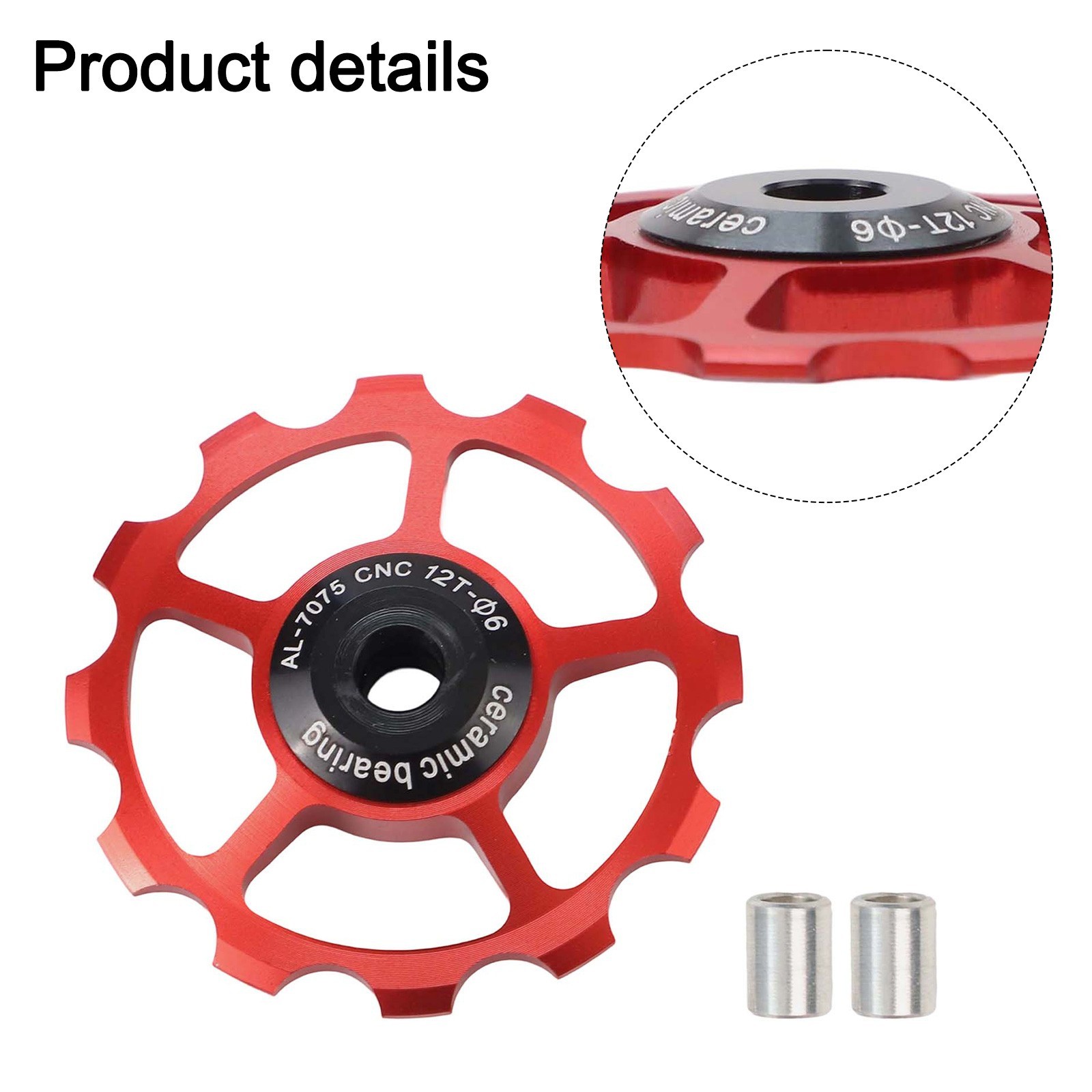 1x 17T Wheel MTB Ceramic Bearing Pulley Replacement Rear Derailleur New