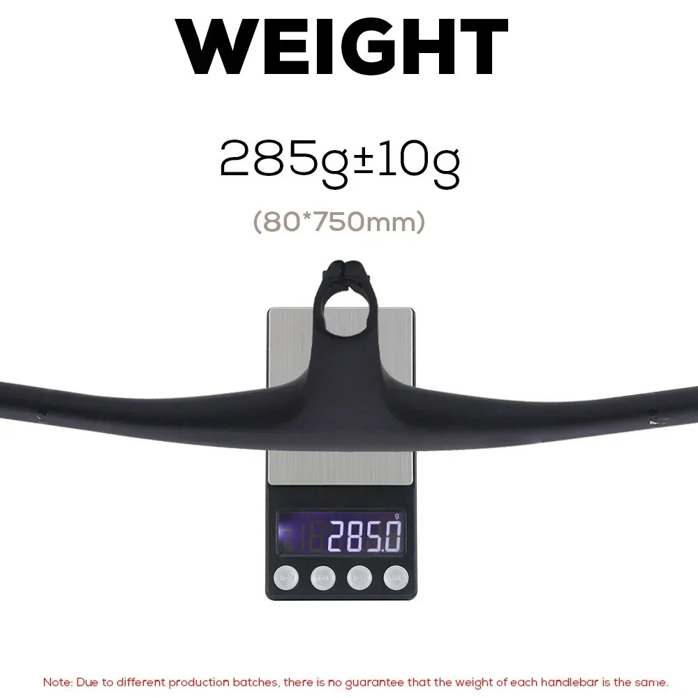 Full Carbon MTB Bicycle Integrated Handlebar 13 Degrees Stem 70/80/90mm * 750mm