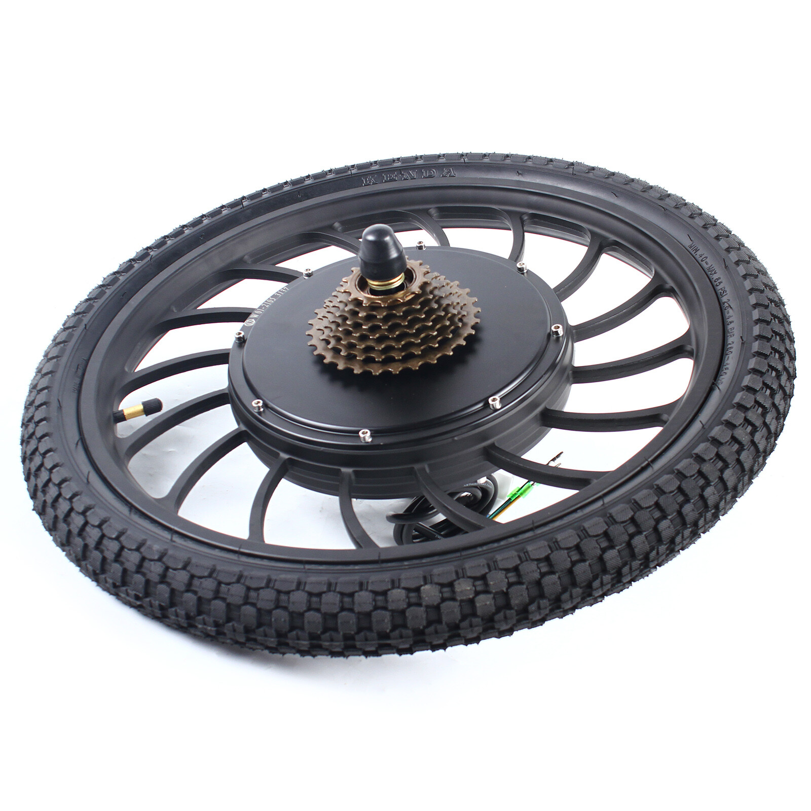 20″ E-Bike Rear Wheel Motor,Electric Bicycle Conversion Kit +7-speed Freewheel