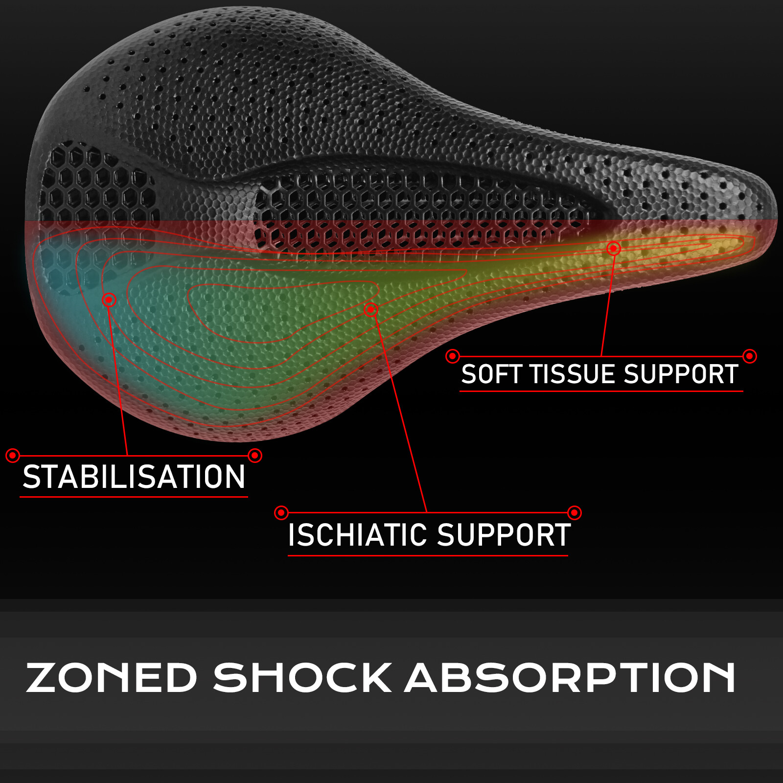 BUCKLOS 3D-3 3D Printing Bike Saddle 155mm MTB Road Gravel Bicycle Seat 7×7mm