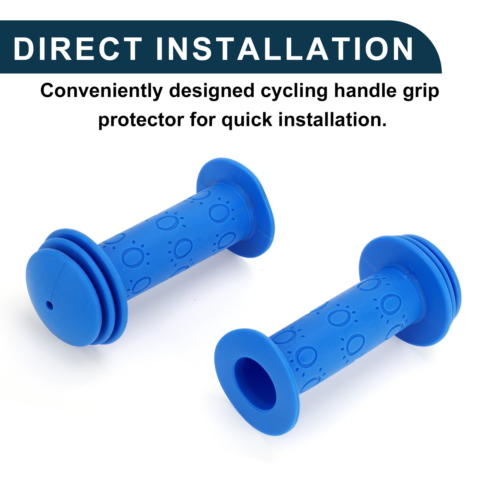 Child Bike Handlebar Grip Cover 105mm Soft MTB End Grip Protector Blue 1 Pair