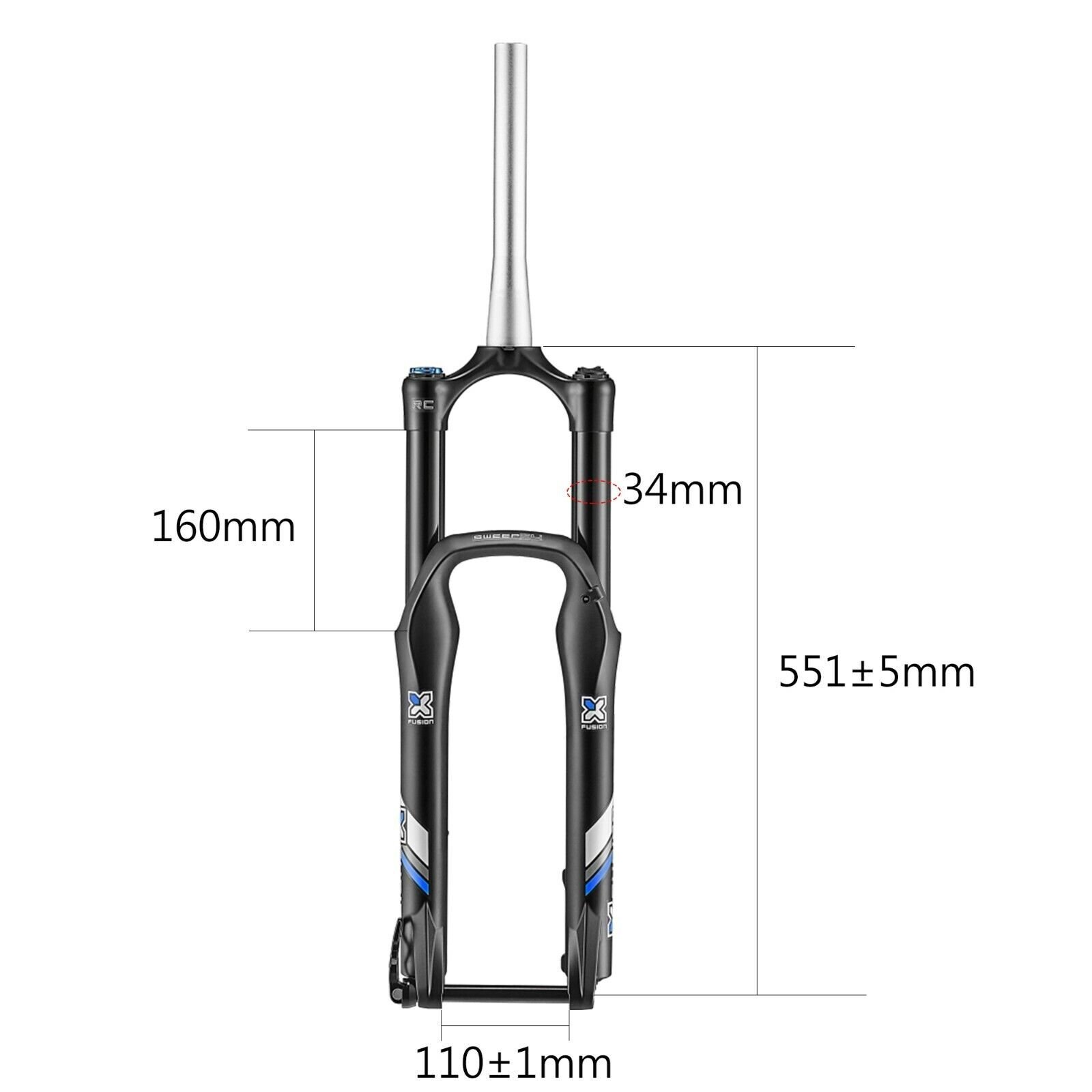 XFusion Sweep Boost RC MTB Fork, 27.5″, 15x110mm Boost,Free Shipping 160mm