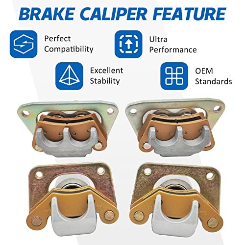 Front Rear Left Right Brake Calipers all Four for Polaris Side by Side RZR