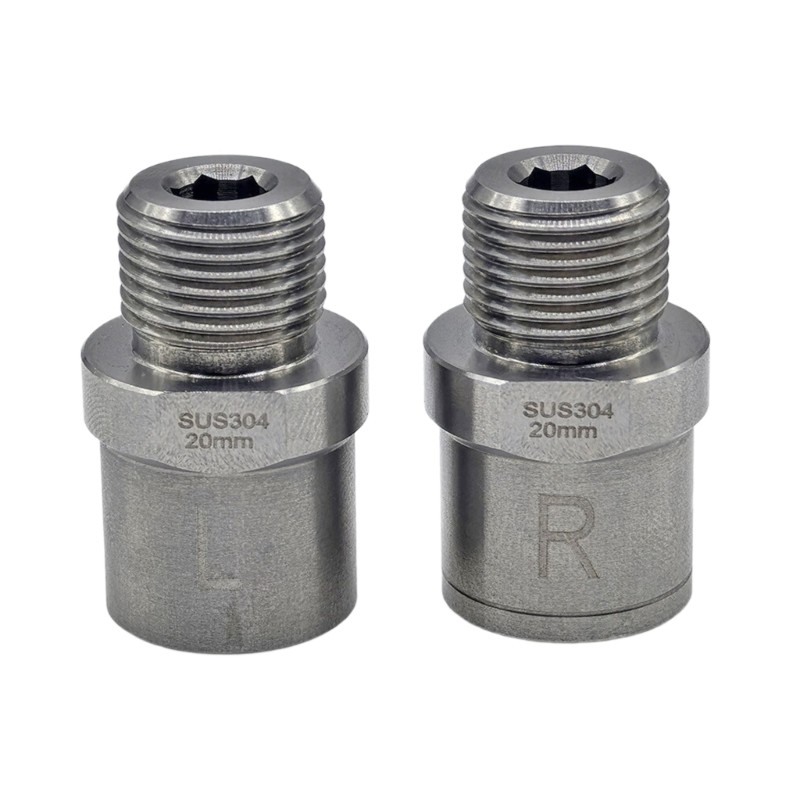 1Pair Bike Pedals Extenders Bicycles Pedals Extension Bolts Spacers 20mm/ 0.79in