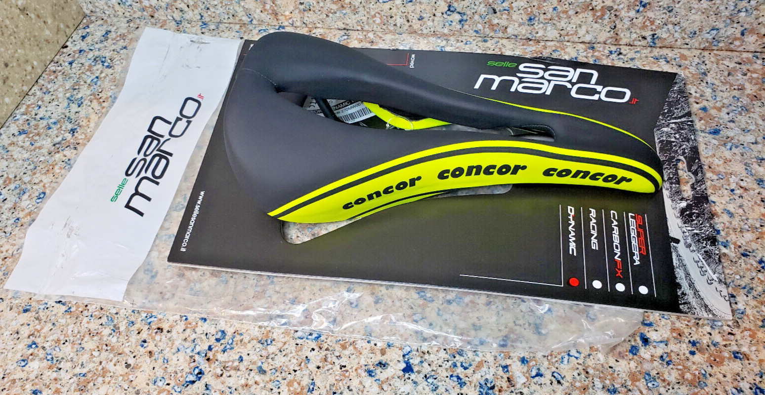 NEW Selle San Marco Concor 225g Supercomfrt Dynamic Saddle Wide YELLOY 270MW001Y