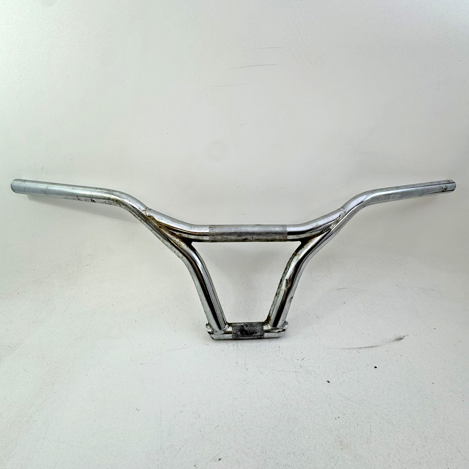 Vintage MX-52 BMX Handlebar Steel 22.2 Clamp Chrome Silver Old School B03
