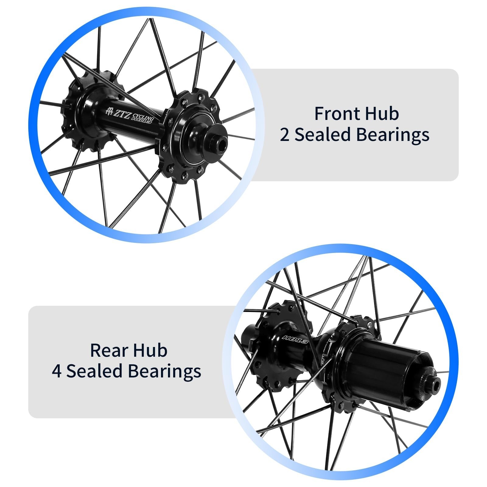 ZTZ 700C Road Bike Wheelset, Ultralight Aluminum Alloy 30mm Road Bike Wheel, …