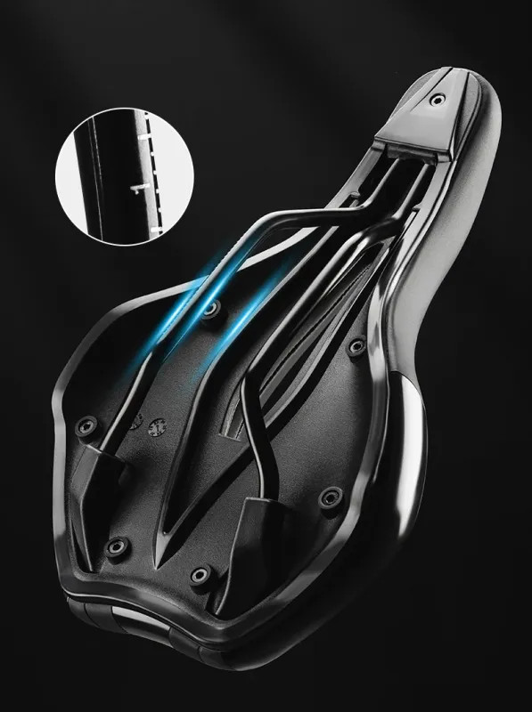 Bicycle Seat Saddle MTB Road Bike Breathable Shockproof Non-Slip Leather Cushion