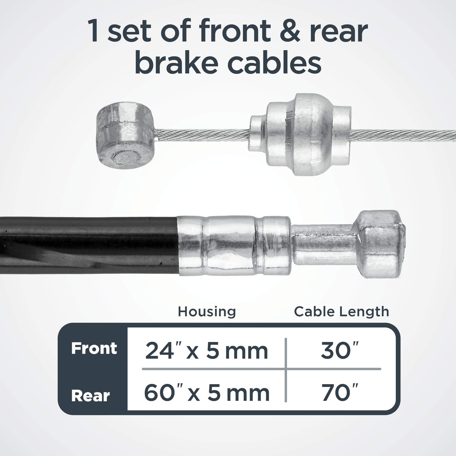 Bike Brake And Derailleur Cable Repair Set Universal Bicycle Tune Up Kit