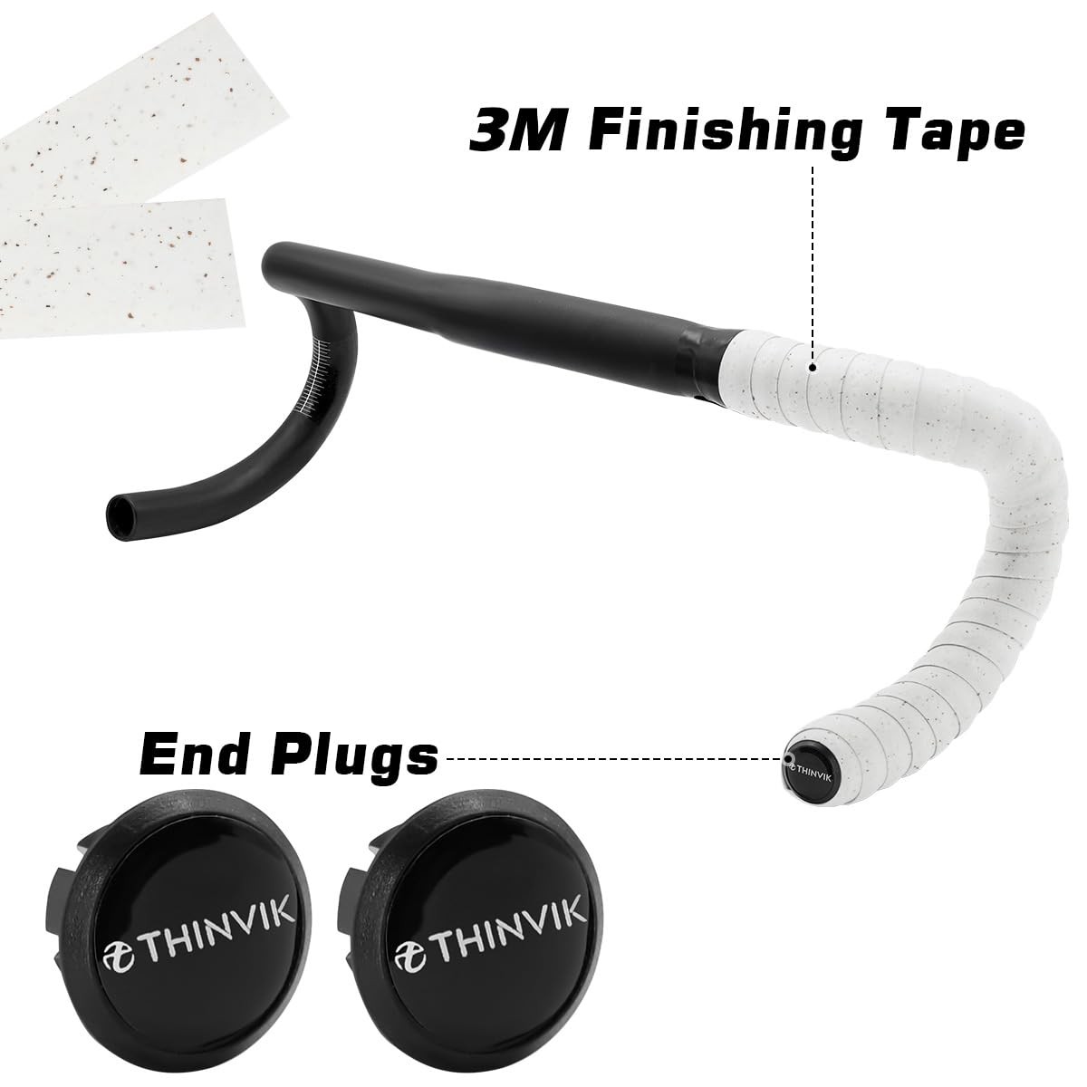 EVA Cork Bike Handlebar Tape, Environmental Bike Bar Tape, Anti-Slip Cycling …