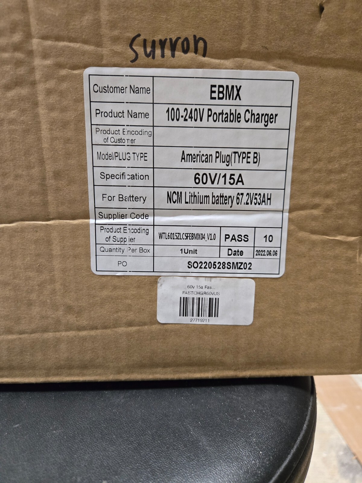 Surron 60v 15a Fast Charger