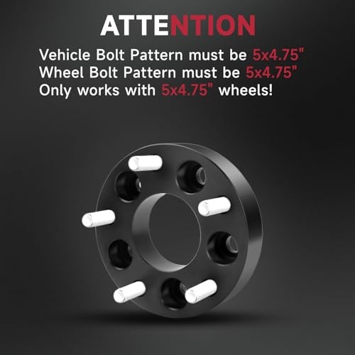 5×4.75 Wheel Spacers Forged 0.78″ (20mm) 5×120.65mm to 0.78″ 5×4.75-2pcs