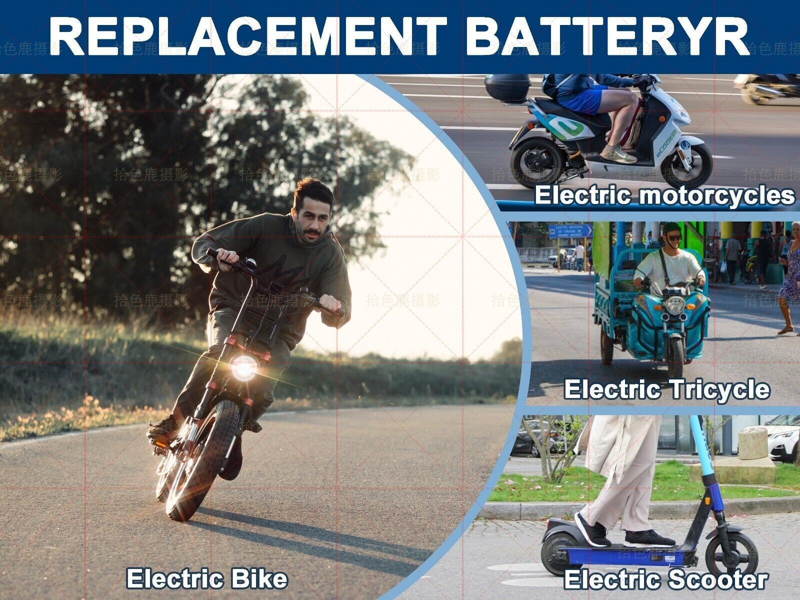 48v Lithium Ebike Battery Pack for 200W-2400W Electric Bike Scooter 30A/40A BMS