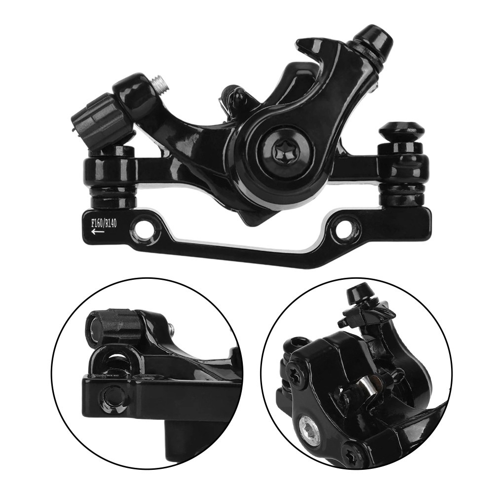 Front 160mm Disc Brake Caliper Aluminum Alloy Cable Compatible with pull for Bik