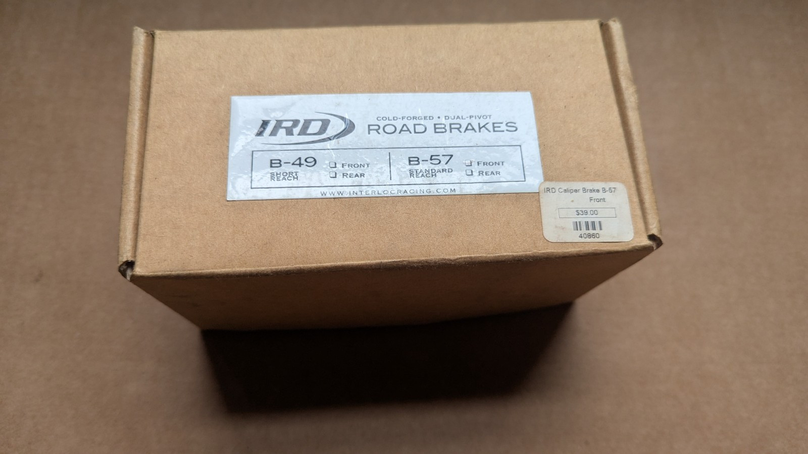 IRD – Front – Road Bike Caliper Brake – B-57 – Silver – Yokozuna Brake Pads