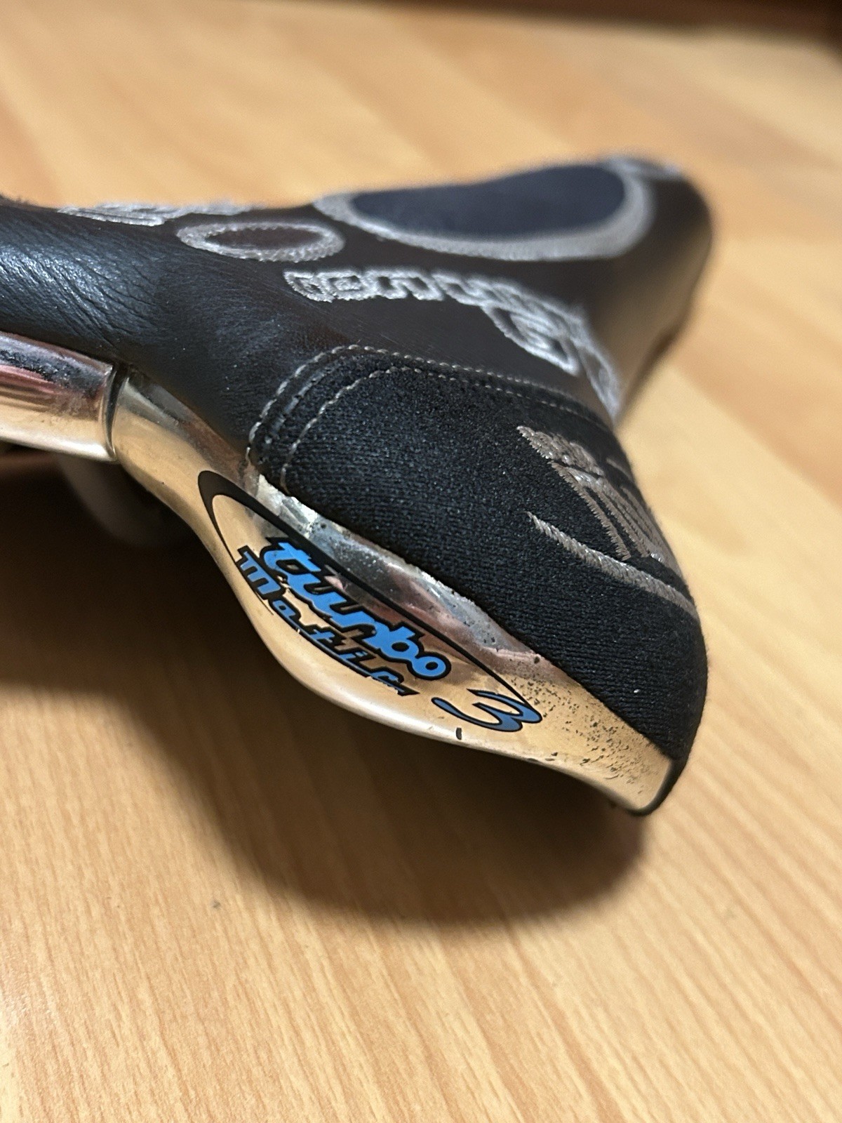 Vintage Selle Italia Turbo Matic 3 Genuine Gel Manganese Rail 90s Bicycle Saddle